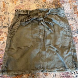 American Eagle Army Green Utility Belt Mini Skirt